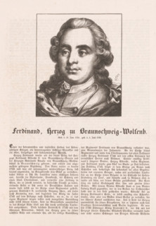 Portrait of Ferdinand Duke of Brunswick-Wolfenbüttel, Portraits of German monarchs, print, book