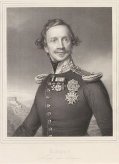 Portrait of Louis I of Bavaria, Ludwig I, König von Bayern, print, printmaker: Ignaz Fertig, after