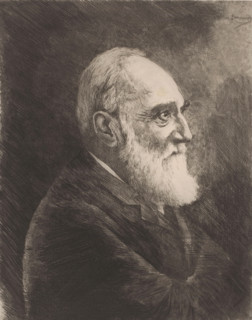 Portrait of an unknown bearded man, print, printmaker: Willem Lamorinière, 1880 - 1911, paper,