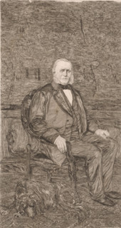 Portrait of an unknown man, possibly Senator Van den Berge Elsen, print, annotation: '1er etat de
