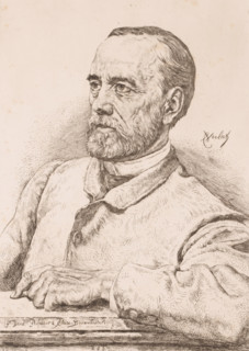 Portrait of Pierre Dens, P. Dens. Professor & City Architect, print, printmaker: Frans Lauwers,