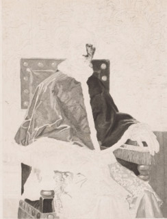 Portrait of Pope Leo Jozef Marie Louis Janssens, paper, chine collé, etching, proof, height 365 mm
