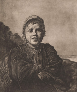 Young fisherman, print, workshop stamp: 'Antwerpsche Etsers 1880', printmaker: Frans Lauwers
