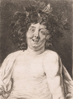 Head of the young Bacchus, print, annotation: '1er État', printmaker: Frans Lauwers (signed by