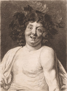 Head of the young Bacchus, print, annotation: '3em État', printmaker: Frans Lauwers (signed by