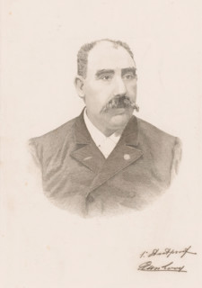 Portrait of François L'Hoëst, print, annotation: '1st state proof', printmaker: Joseph Edouard Van