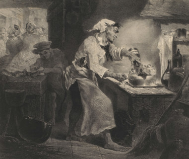 Les filles du diable, Devil cooks girls in a pan, Ancient and contemporary artists, Les artistes