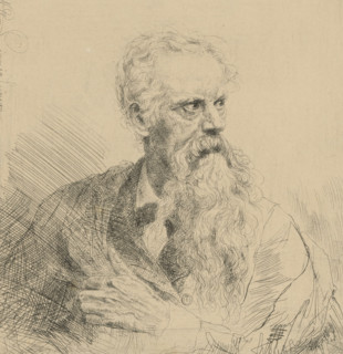Portrait of an unknown bearded man, print, printmaker: Willem Linnig (II), 1852 - 1890, paper,
