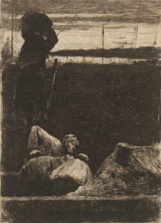 Harbour Workers, Coal Carriers (original title), print, printmaker: Willem de Zwart, c. 1886,
