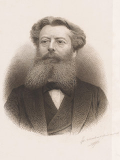 Portrait of August Michiels, print, inscription: 'Ep. retouchee d'apres nature', printmaker: Jean