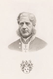 Portrait of Léopold de Wael, print, inscription: 'Epreuve rare avec l'orde du Christ en portugal',