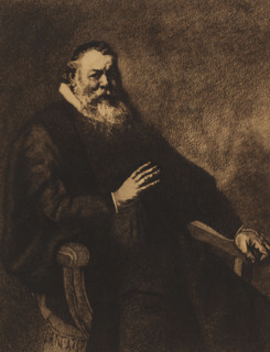 Portrait of an unknown man, print, inscription: '1e état', printmaker: Georges Montenez (signed by