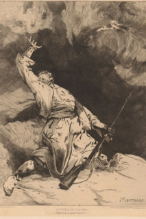Souvenir de Plewna (Episode de la guerre Turco-Russo), Falling soldier, print, Numbered top right: