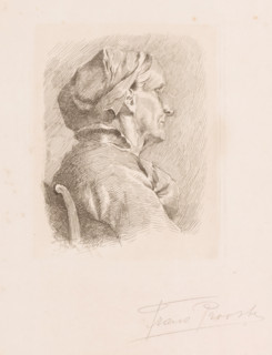 Portrait of an unknown old woman, print, printmaker: Frans Proost (signed by artist), 1892, paper,