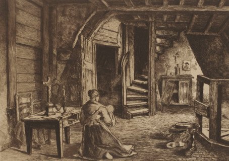 Attic interior, print, Interior of the attic in the Plantin-Moretus house on the Vrijdagmarkt in