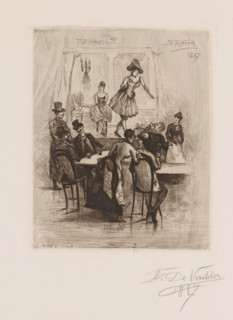 Café Chantant, print, mark: 'Vinck pinxt.', printmaker: Frans de Vadder (signed by artist), after