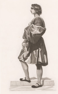 Page, print, printmaker: J. Weyn (signed by artist), 1887, paper, chine collé, etching, engraving,