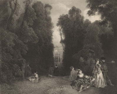 Garden party, Le pare, Ancient and contemporary artists, Les artistes anciens et moderns, print,