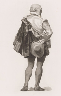 Man in historical clothing, print, printmaker: Joseph Edouard Van Looy (signed by artist), 1888,