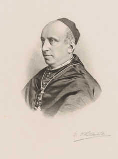 Portrait of Canon Alphonse de Leyn, print, printmaker: Willem Philip van der Veken (signed by