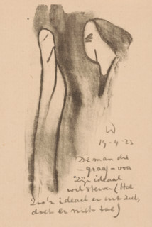 Two abstracted figures, Idealists II and further Marginal Notes (original series title), print, At
