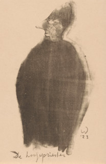 The High Priest (original title on object), print, Caricature of a High Priest., printmaker: Erich