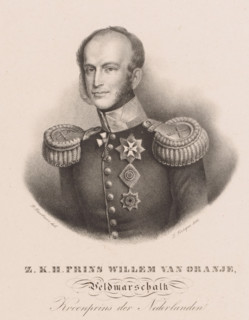 Portrait of King William II, print, The sitter wears a military uniform with knighthoods., print