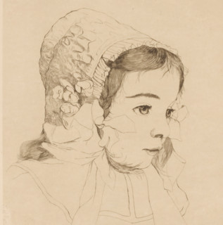 Portrait of an unknown girl, print, inscription: '96', printmaker: Frederik Salberg (signed by