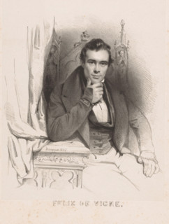 Felix de Vigne, Portrait of Félix De Vigne, print, printmaker: Charles Baugniet, 1836, paper, chine