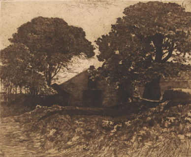 Farm in Dekkersduin (original title), Landscape with farm, print, annotation: 'No. 51', printmaker: