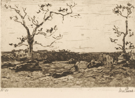 Loading Coppice (original title), Landscape with Bare Trees and Woodcutters, print, printmaker: