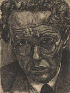 Self-portrait, print, A self-portrait of Arend Hendriks with glasses., printmaker: Arend Hendriks