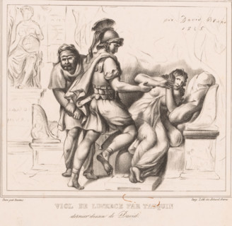 Sextus Tarquinius and Lucretia, Viol de Lucrece par Tarquin, print, Sextus Tarquinius is about to