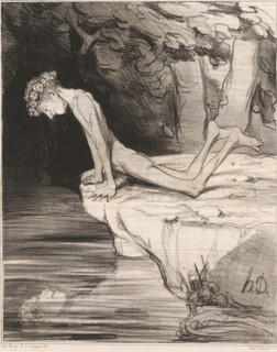 Caricature of Narcissus, Le beau Narcisse, Caricatures of figures from Antiquity, Histoire