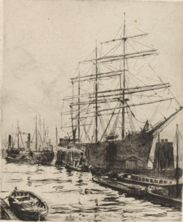 At the port, print, signature, printmaker: A. Schütz (signed by artist), 1850 - 1949, paper,