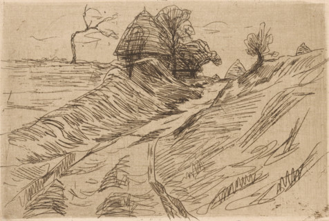 Country road, print, printmaker: Maurits van der Valk (signed by artist), 1867 - 1935, paper,