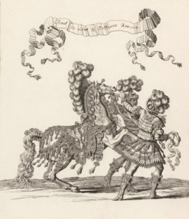 Cheval de mains & Palfreniers Romains, Two palfreniers with horse in Roman costume, print, book