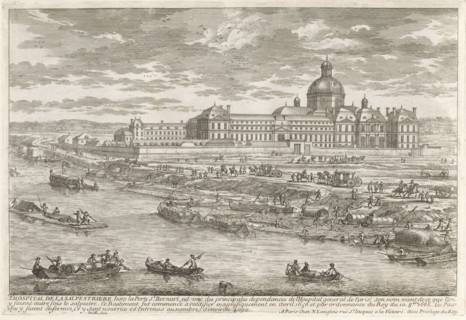 View of the Hôpital de la Salpêtrière from the Seine, L'Hospital de la Salpestriere, Cityscapes and