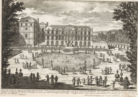 View of the Castle of Saint-Cloud with pond, Le Chasteau de St. Cloud vue du costé de la grande