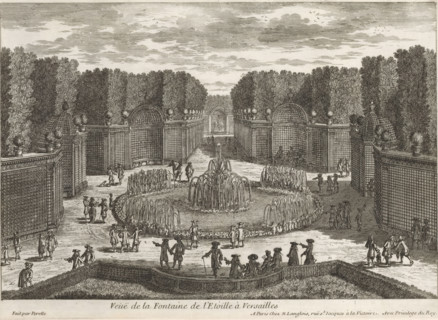 View of the Fontaine de l'Étoile at Versailles, View of the Bosquet de l'Étoile at Versailles,