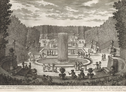 View of the three fountains of Versailles, Les trois fontaines, Collection of views of monuments of
