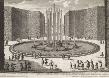 View of the Fountain of Saturn, Le bassin de Saturne represente l'Hiver, Cityscapes and landscapes