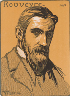 Rouveyre, Portrait of André Rouveyre, print, printmaker: Pierre-Eugène Vibert (signed by artist),