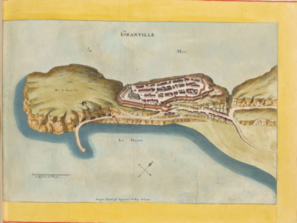 Map of Granville, Granville, area plan, print, album page, This print is part of an album., after