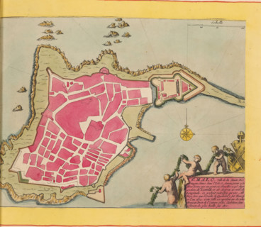 Map of Saint-Malo, St. Malo, ville de la haute Bretagne, area plan, print, album page, This print