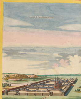 The City of Richelieu in Poictou, View of Richelieu from a bird's-eye perspective, print, album