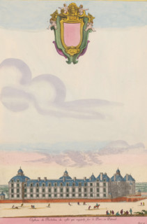 Chasteau de Richelieu du costé qui regarde sur le parc, et Palmail, View of the park side of the