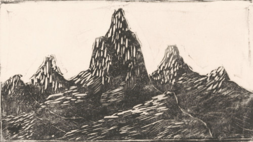 Mountain landscape (original title), print, inscription: 'No 6', printmaker: Janus de Winter