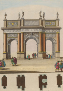 First triumphal arch in the Faubourg Saint Antoine during the Joyous Entry of King Louis XIV of