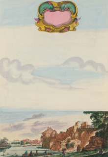 View of the Roman bridge at Charenton, Veües et Perspective du Village et du Pont de Charenton,